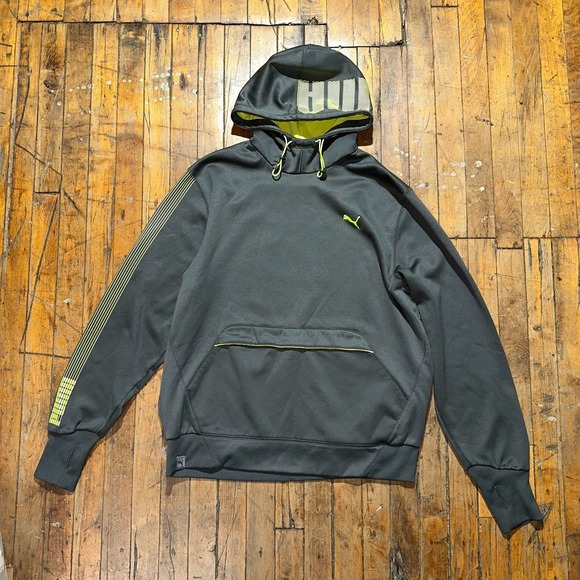 Puma Other - PUMA Act Hero Shield FZ Hoodie Men's Large Gray Athletic Long Sleeve Drawstring